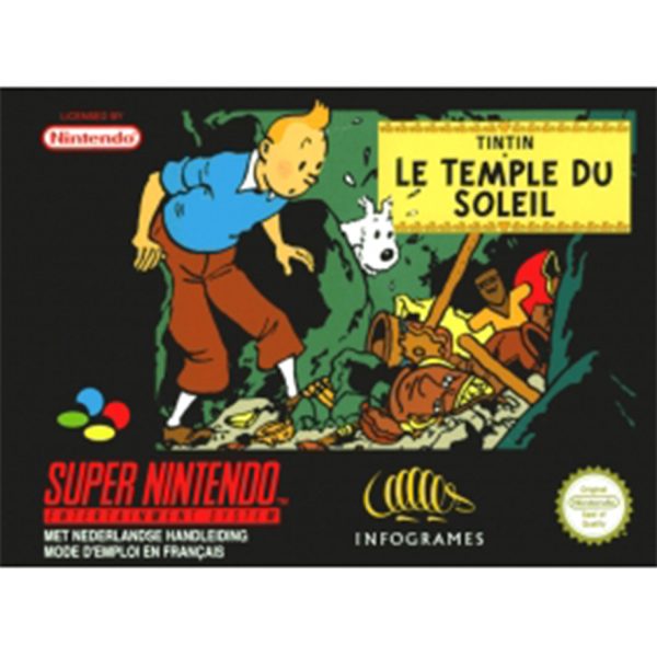 Kuifje en de Zonnetempel (SNES) Losse Cassette